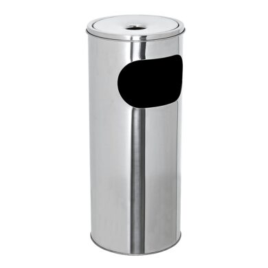 Venkovní popelník - odpadkový koš kulatý, nerez, 61cm  (22606)