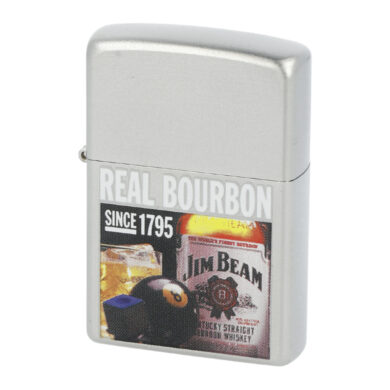 Zapalovač Zippo Jim Beam Real Bourbon, satin