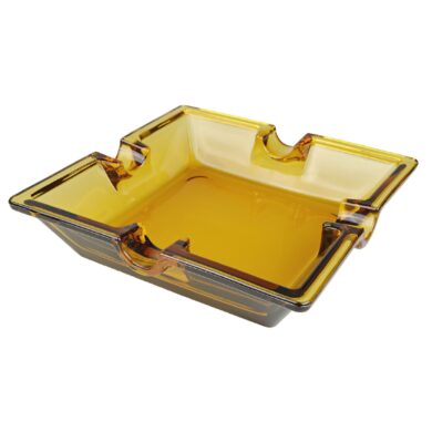 Doutníkový popelník skleněný Amber, 4D