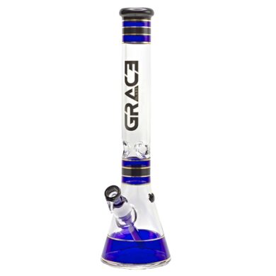 Skleněný bong Grace Glass Classic Beaker Blue, 45cm  (GG18BL)