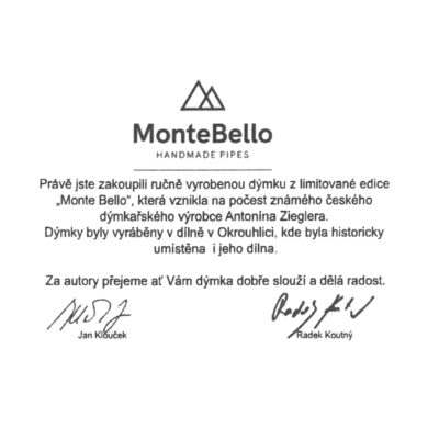 Dýmka MonteBello Bent Apple světlá, hladká, filtr 9mm