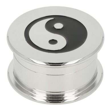 Drtič tabáku kovový Yin Yang, 3.dílný, 52mm  (340289)