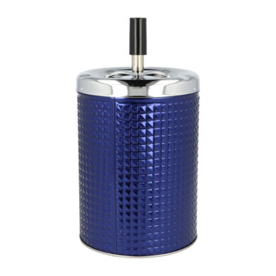 Cigaretový popelník kovový otočný Biggy modrý, 11cm  (224282)