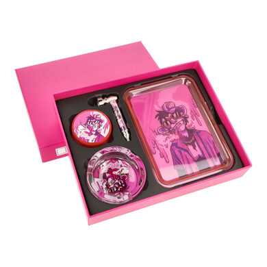 Drtič tabáku plastový Monkey King Gift Set Pink  (133010)