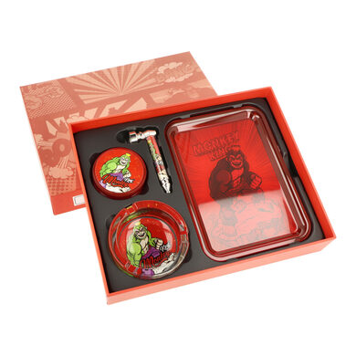 Drtič tabáku plastový Monkey King Gift Set Red  (133013)