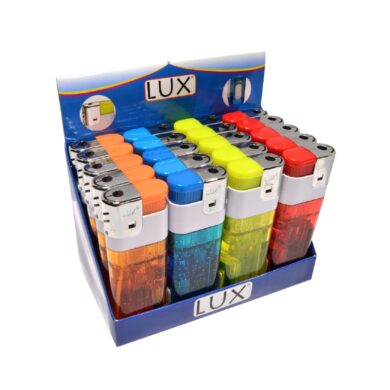 Zapalovač Lux Maxi Piezo Transparent + Light  (20280)