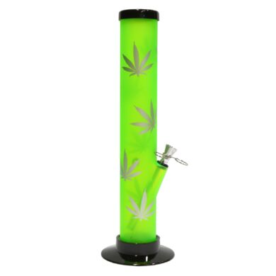 Bong Listy akryl (plast) 33cm, zelený