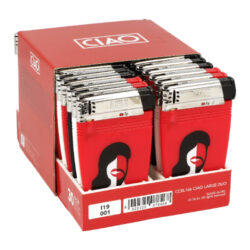 Zapalovač CIAO Piezo Card - Plynový zapalovač CIAO Piezo Card. Zapalovač ve tvaru karty ve více barevném provedení je vybavený fixním plamenem. Zapalovač není možné znovu naplnit. Prodej pouze po celém balení (displej) 30 ks. Rozměry zapalovače 8,2x4,9x0,8 cm.