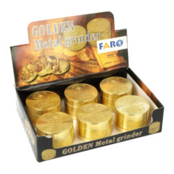 Drtič tabáku kovový Golden, 51mm, 4.díl.  (07012)