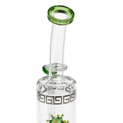 Skleněný bong s perkolací Blaze Glass Virus Green, 24cm  (221841-37)