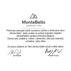 Dýmka MonteBello Bent Billiard, pískovaná, filtr 9mm  (MB143)