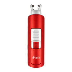 USB Zapalovač Wildfire iFire mini red - Plazmový USB zapalovač s elektrickým zapalováním. Plastový USB zapalovač Wildfire iFire využívá k zapálení plazmový oblouk namísto tradičního plynu, který vznikne elektrickým výbojem. Zapalovač je v červeno stříbrné barevné kombinaci s pololesklým povrchem. Plazmový zapalovač se zapálí tak, že posuvným krytem (pojistka proti zapálení) na horní straně směrem nahoru vysunete plazmové hořáky a tím dojde k odkrytí tlačítka Power pro zapálení. Po stisknutí tohoto tlačítka dojde k vytvoření elektrického oblouku a plazmový zapalovač je připravený k zapalování. Po puštění tlačítka Power se elektrický oblouk vypne. Na boční straně najdeme LED kontrolku a vestavěný MicroUSB port pro nabíjení. LED kontrolka během nabíjení integrované baterie pomocí přiloženého USB kabelu svítí modře, při plném dobití zhasne. Doba nabíjení zapalovače je cca 2-3 hodiny. Zapalovač je dodávaný v dárkové krabičce.

Rozměry zapalovače (Š x H x V): 25 x 18 x 87 mm 

Obsah balení: 1x USB zapalovač, 1x nabíjecí kabel MicroUSB - USB


