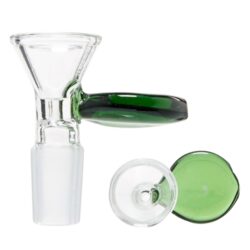 Náhradní kotlík do bongu Grace Glass zelený, 14,5mm - Nhradn sklenn kotlk do bongu Grace Glass. Transparentn kotlk m na boku praktick drtko v zelen barv. Kotlk je vyroben z kvalitnho ruodolnho borosiliktovho skla. Tento kotlk je vhodn pro vechny chillumy ukonen zbrusem pro zasunut s vnitnm prmrem 14,5 mm. Cena je uvedena za jeden ks.

Socket kotlku: 14,5 mm
Celkov vka: 53 mm
Vnitn prmr kotlku: 8 - 19 mm
Vnj prmr kotlku: 26 mm
Stko: 12 mm
Distributor: Fortis-DB, spol. s r.o.