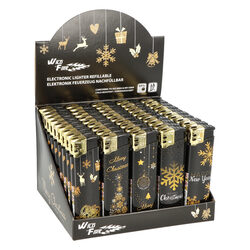 Zapalovač Wildfire Piezo Gold Christmas - Plynov zapalova Wildfire s vnon tmatikou. Plniteln zapalova s monost nastaven vky plamene. Prodej pouze po celm balen (displej) 50 ks. Vka zapalovae 8,2 cm.

Distributor: Fortis-DB, spol. s r.o.
